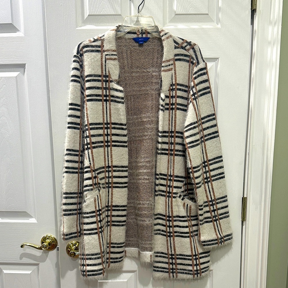 Apt. 9 Cozy Knit Cardigan in Cream and Brown